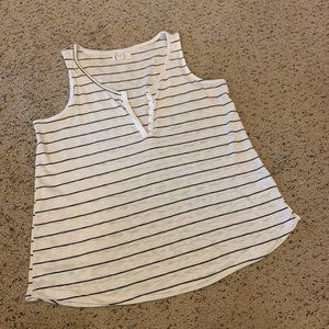 Maurices White & Black Striped Tank, L